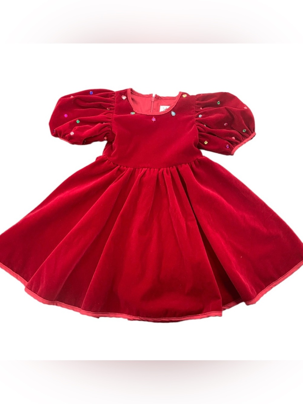Lola + The Boys Queen Puff Gems Velour Doll Dress - NWT